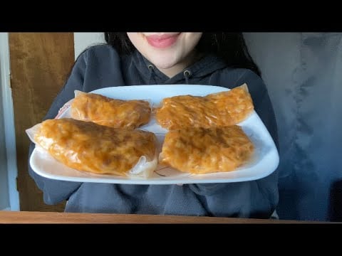SPICY NOODLE WRAPS ASMR *FIRST TIME TRYING*
