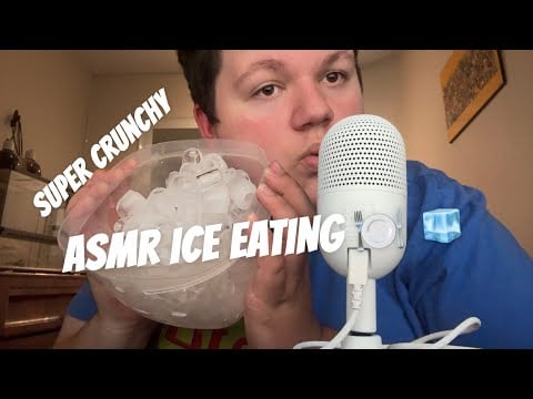 ASMR Crunchy Ice Eating 🧊🧊 (satisfying)