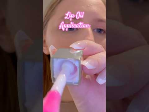 ASMR Applying Lip Oil on You & Me 💖 #asmrvideos #asmrsound #shorts #tinglesasmr #asmr