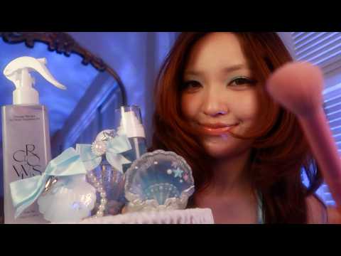 ASMR RP 🌊 Pampering You with an Ocean-Themed Makeover 🐋 🐚 (makeup, hair brush, personal attention)