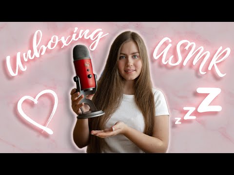 [ASMR] Unboxing Blue Yeti Microphone🎙️ Whisper Ear to Ear👂