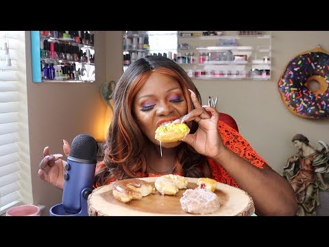 Trying Krispy Kreme Donuts ASMR Eating Sounds