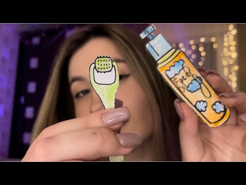 Asmr spa with PAPER TOOLS in 1 minute