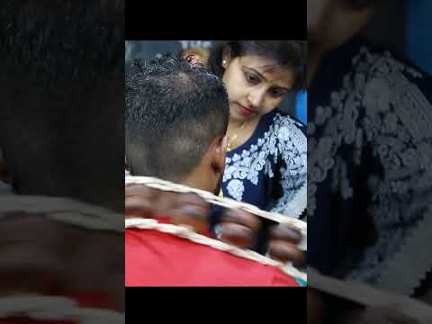 #shorts #asmr lady barber head massage
