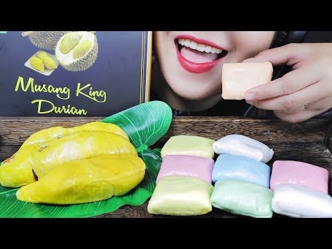 ASMR MUSANG KING DURIAN AND DURIAN CREPES CAKE SOFT EATING SOUNDS | LINH-ASMR mukbang 먹방 bj