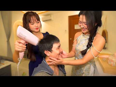 ASMR: I Got 4-Hand Barbershop Full Service Massage at Golden Barber Center