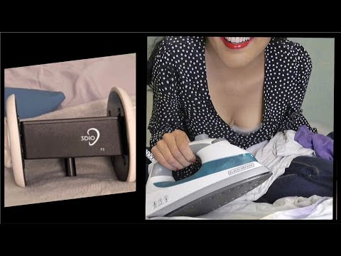 ASMR Ironing No Talking | Steam & Fabric Sounds (No Talking) 3DIO BINAURAL 👖👚👕