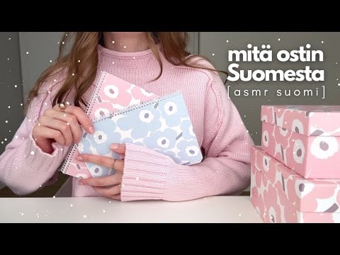 ASMR suomi - Mitä Ostin Suomesta 🇫🇮 | ostokset esittely (myös ruokaostokset) - Marimekko
