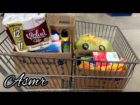 ASMR / COMPRAS DE mercado DO MÊS DE MARÇO ☺️