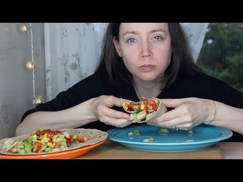 ASMR Eating Sounds Taco | Mukbang 먹방 | Vegan / Plant Based