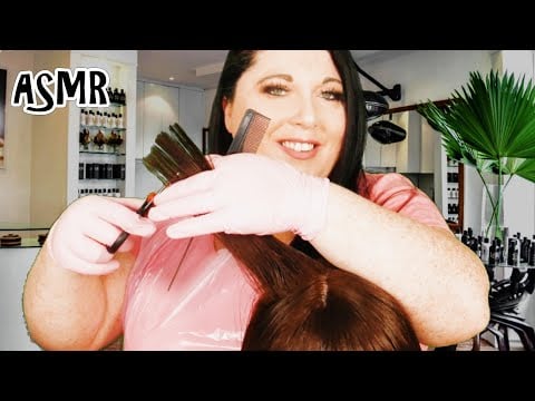 ASMR Haircut and Hair Brushing Roleplay (Soft Spoken) (Real Hair, Gloves, Plastic Apron, Spray)