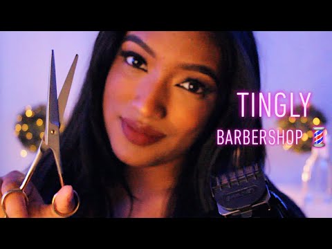 ASMR 💈 Relaxing Barbershop (Layered Haircut + Shave)