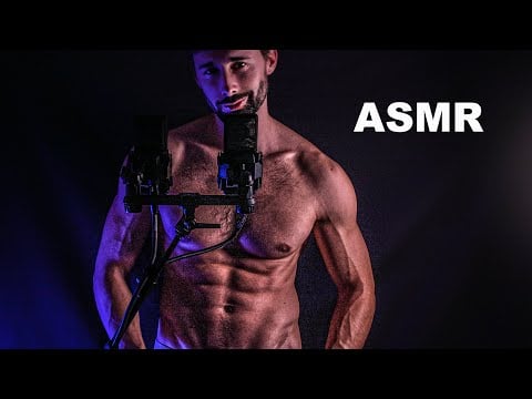 Shirtless Muscle Man Hand Sounds & Deep Whispers 🌙 Visual ASMR