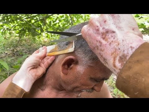 ASMR Real Haircut But Barber is Very Old!