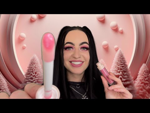 [ASMR] Holiday Lip Gloss Try On Bar RP | Soft Spoken