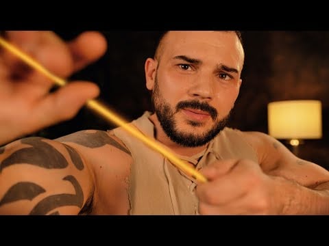 Strong ASMR Negative Energy Pulling ✨ Oil Massage | Face Brushing | Safe Male Personal Attention