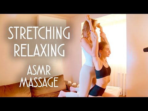 ASMR | MASSAGE | asmr massage stretching and relaxing (head, scalp, shoulders, neck, back)