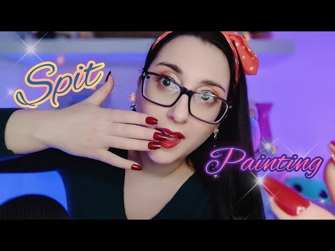 ASMR Fast Spit Painting | Spit Paint You for Sleep ASMR | ASMR Alysaa