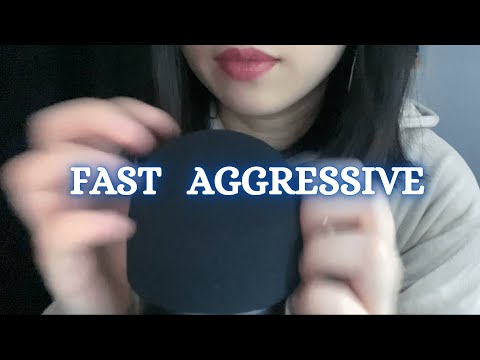 ASMR FAST & AGGRESSIVE MIC SCRATCHING | INTENSE MIC TRIGGERS , TINGLE BRAIN MASSAGE , NO TALKING