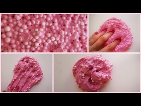 TUTORIAL: SLIME CROCANTE, em português ♡ PINK FLOAM