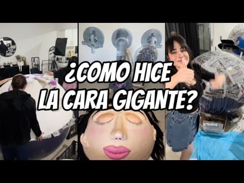¿Como hice la cara gigante? #asmr #diy #manualidades #escultura 