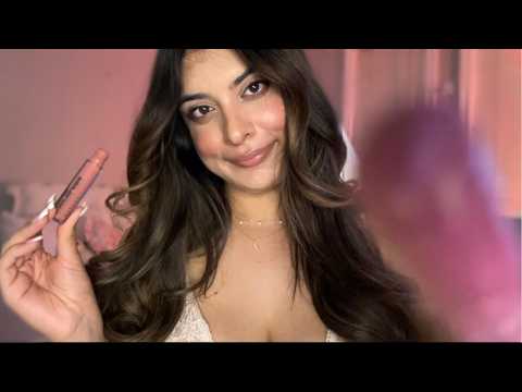 ASMR Lipgloss Application on You + Me 👄 Wet Mouth Sounds, 100% Sensitivity, Inaudible Whispers