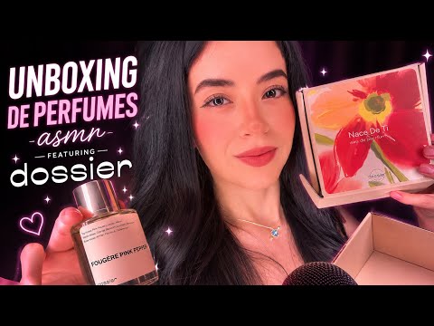 UNBOXING RELAJANTE DE MIS PERFUMES | @dossierperfumes 💓 | Andrea ASMR 🦋💓