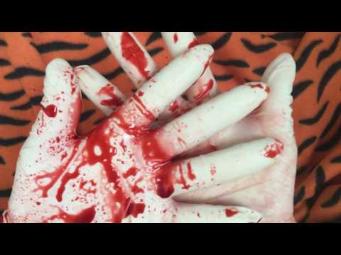 LATEX GLOVES 👻💉Bloody Halloween Layering 🎃🎃🎃[[ASMR]]