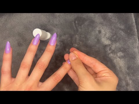 ASMR: Putting on a new set of press on nails 💅(soft spoken, lofi)