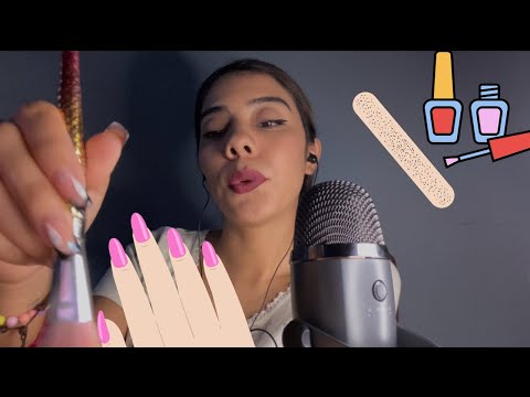 ASMR | TE HAGO LAS UÑAS 💅🏼 Roleplay ANTIPÁTICA 😡💖