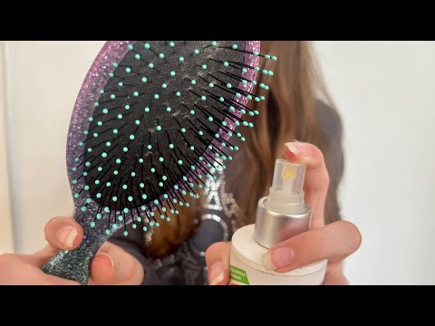 ASMR Straightening your hair | hair brushing | imaginary hair | lo-fi