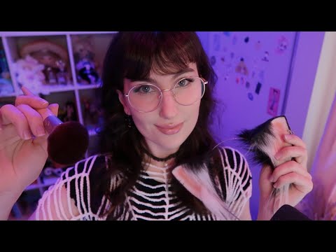 asmr fazendo sua maquiagem para o halloween 🎃