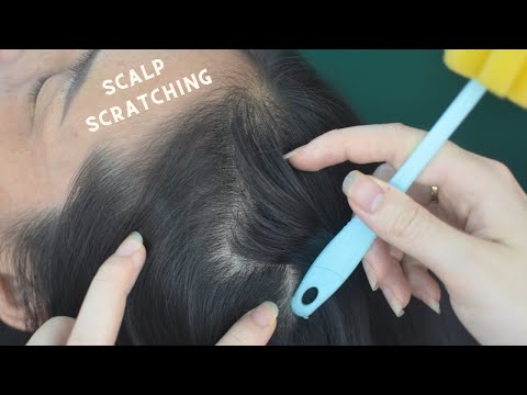 ASMR Nape Scratch, Hair Parting, With Breathing Sounds For Reduce Anxiety
