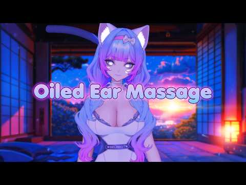 ASMR💤Cozy Cat Rubs Your Ears (Oil Ear Massage, Gloves, Minimal Talking)
