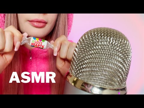 ASMR Eating Love Hearts Crunchy Candy 💗