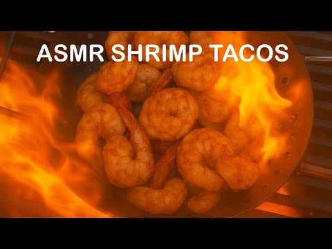Relaxing ASMR Cooking | Shrimp Tacos with Sizzling Sounds for Sleep & Focus