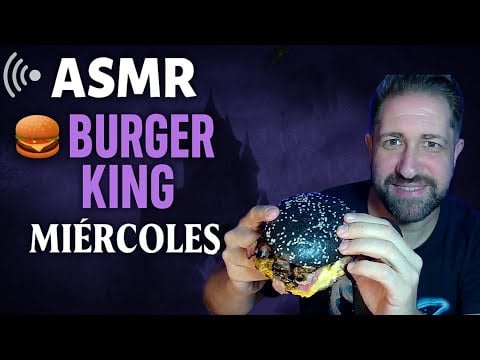 ASMR 🍔 Probando la nueva hamburguesa de Miércoles de Burger King | Sonidos de comida real