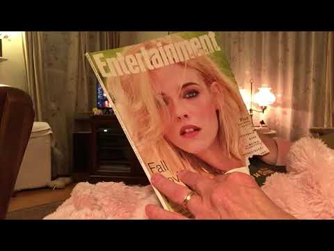 ASMR Magazine page turning, soft spoken