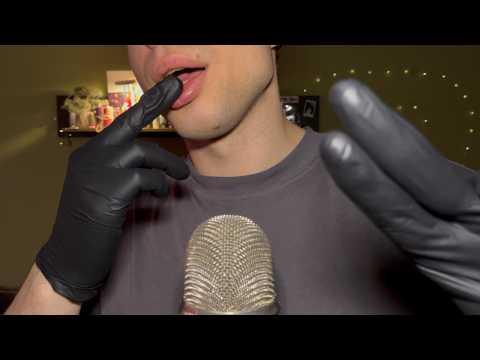 ASMR | Gentle Spit Painting with Gloves (Mouth Sounds & Glove Sounds)