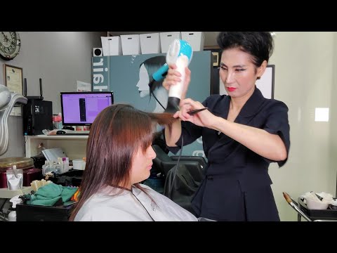 Hair Salon ASMR – Calm, Clean, Focused Straight Hair Work