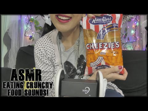 ASMR Eating Crunchy Food Sounds - Eating Sounds Cheezies( 🧀) Chips! ( 3DIO BINAURAL) 💋