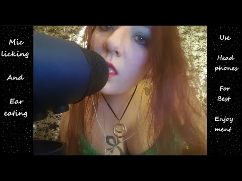 ASMR mic licking and ear eating