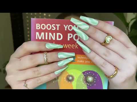 *one minute asmr* book gripping & tapping