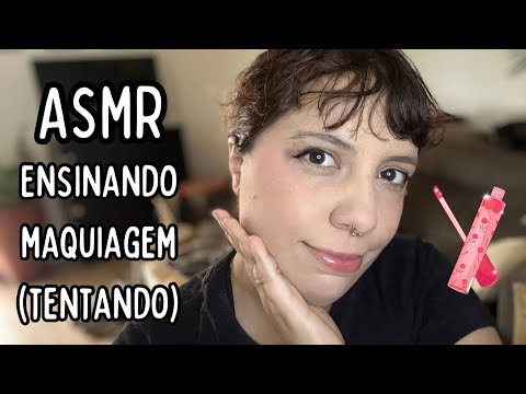 ASMR Caseiro - Te ensinando a fazer MAQUIAGEM | para relaxar e dormir