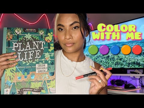 ASMR Chewing Gum And Coloring , Marker Sounds , No Talking