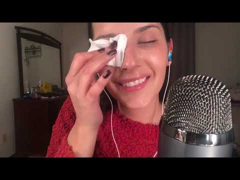 ASMR | Makeup Removal | Get Unready With Me (gum chewing)