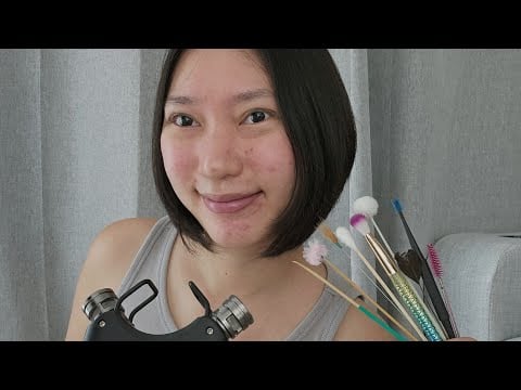 ASMR Ear Cleaning แคะหู ทำความสะอาดหู หลายไม้ ทั้งสองข้างและทีละข้าง กระซิบเม้ามอย 🦻