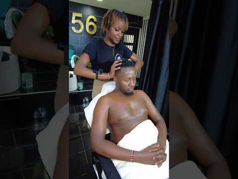 Too Gentle to Handle! 💆‍♂️ ASMR Barber Girl Head & Shoulder Massage #asmrmassage #asmr