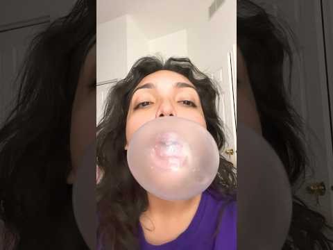 BUBBLE GUM ASMR | blownpop gum chewing sounds #bubbling #bubble