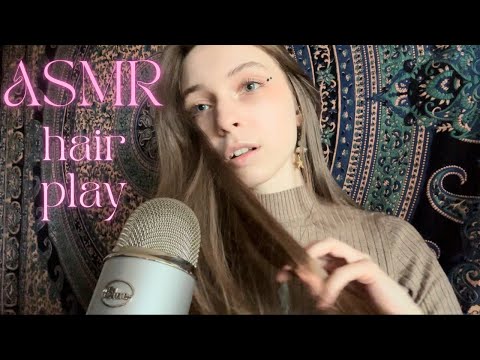 ASMR • hair playing and brushing, fabric and jewelry scratching, chit chat 💗